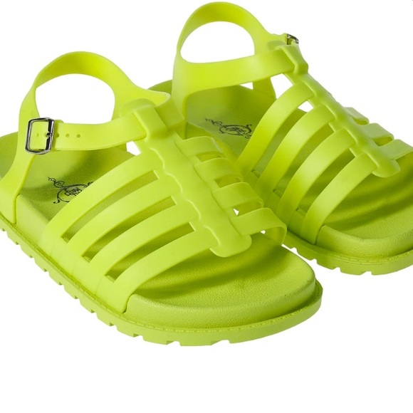 NWT Fisherman Jellies In Lime Green. - Picture 4 of 5